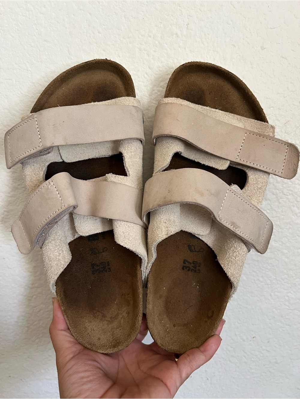 Birkenstock Uji Antique White Nubuck/Suede Leather Regular Size 6-6.5 - Picture 8 of 13